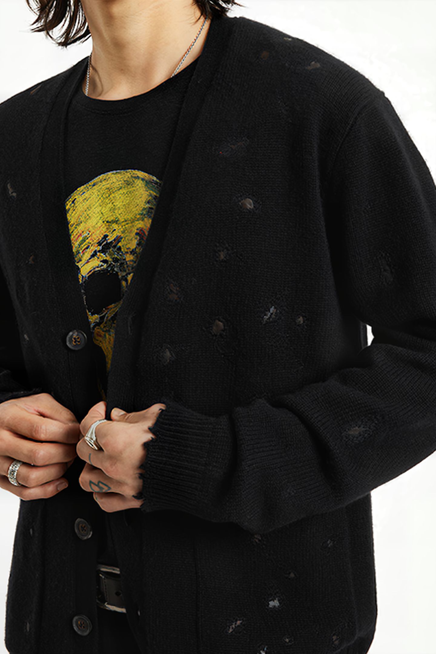 MIRADOR EASY FIT CARDIGAN BLACK 3