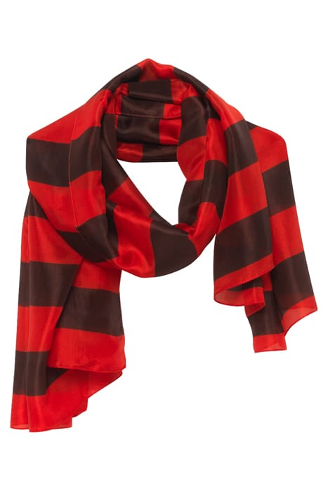 SCARF MARINIERE MARRON ROUGE 1
