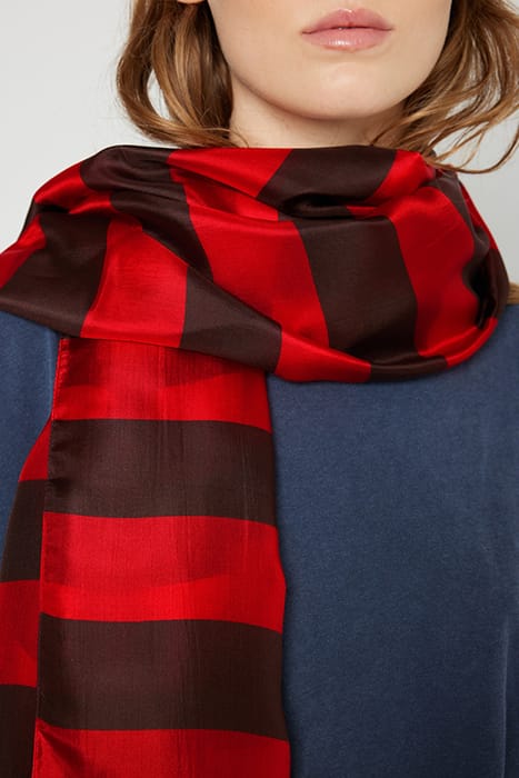 SCARF MARINIERE MARRON ROUGE 5