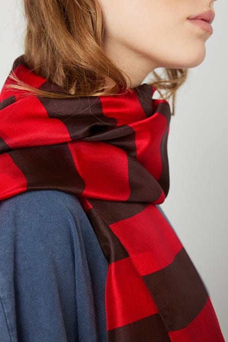 SCARF MARINIERE MARRON ROUGE 6