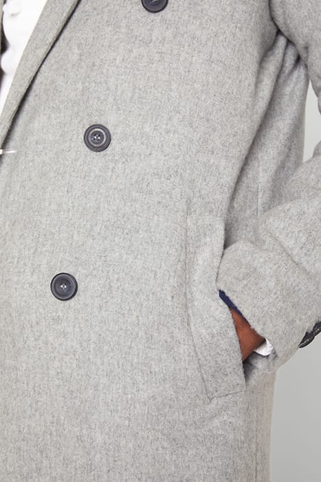 STRAIGHT LONG-SLEEVE DOUBLE-BREASTED COAT GRIS CHINE 5