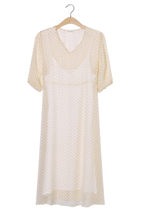 A-LINE V-NECK PRINTED MIDI DRESS AFRICA 1