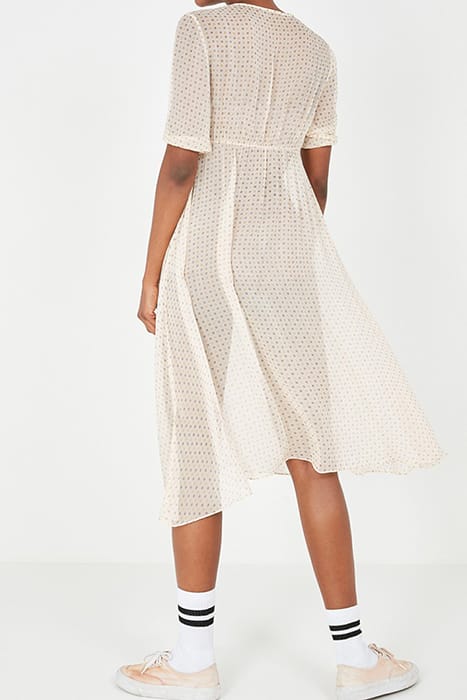 A-LINE V-NECK PRINTED MIDI DRESS AFRICA 2
