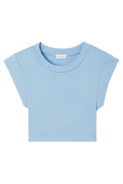 ROUND COLLAR FITTED SHORT T-SHIRT GLACIER 4