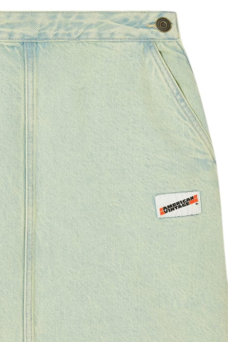 HIGH WAIST SHORT SKIRT SUR TEINTURE VERT 7