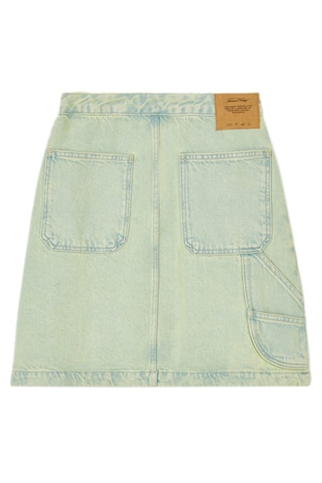 HIGH WAIST SHORT SKIRT SUR TEINTURE VERT 5
