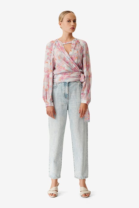 FREDDI BLOUSE IN LIGHT PINK MULTICO 1