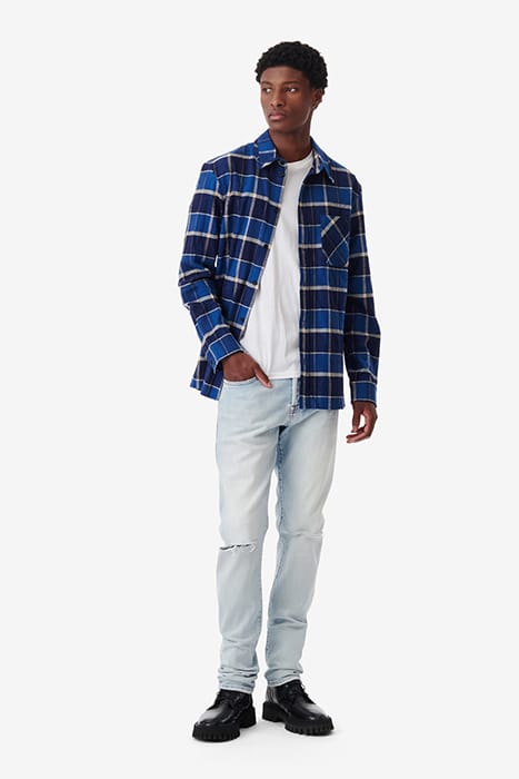 RHODAN CASUAL SHIRT IN MIXED BLUE 2