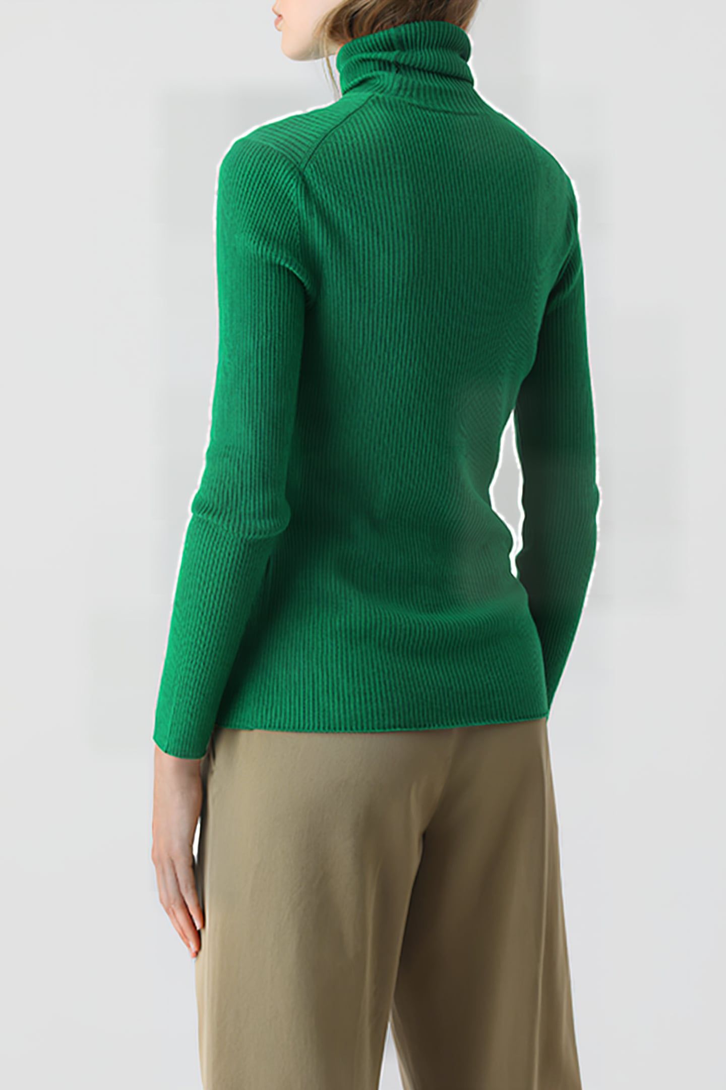 SLIM ROLLI LONG SLEEVE KNITS GREEN PATINA 2