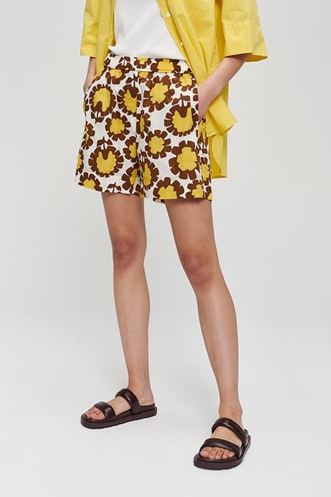 COTTON PRINTED SHORT YELLOW 1