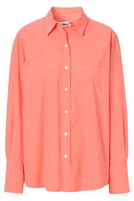 ORG COTTON BOYS SHIRT RADIANT CORAL 4