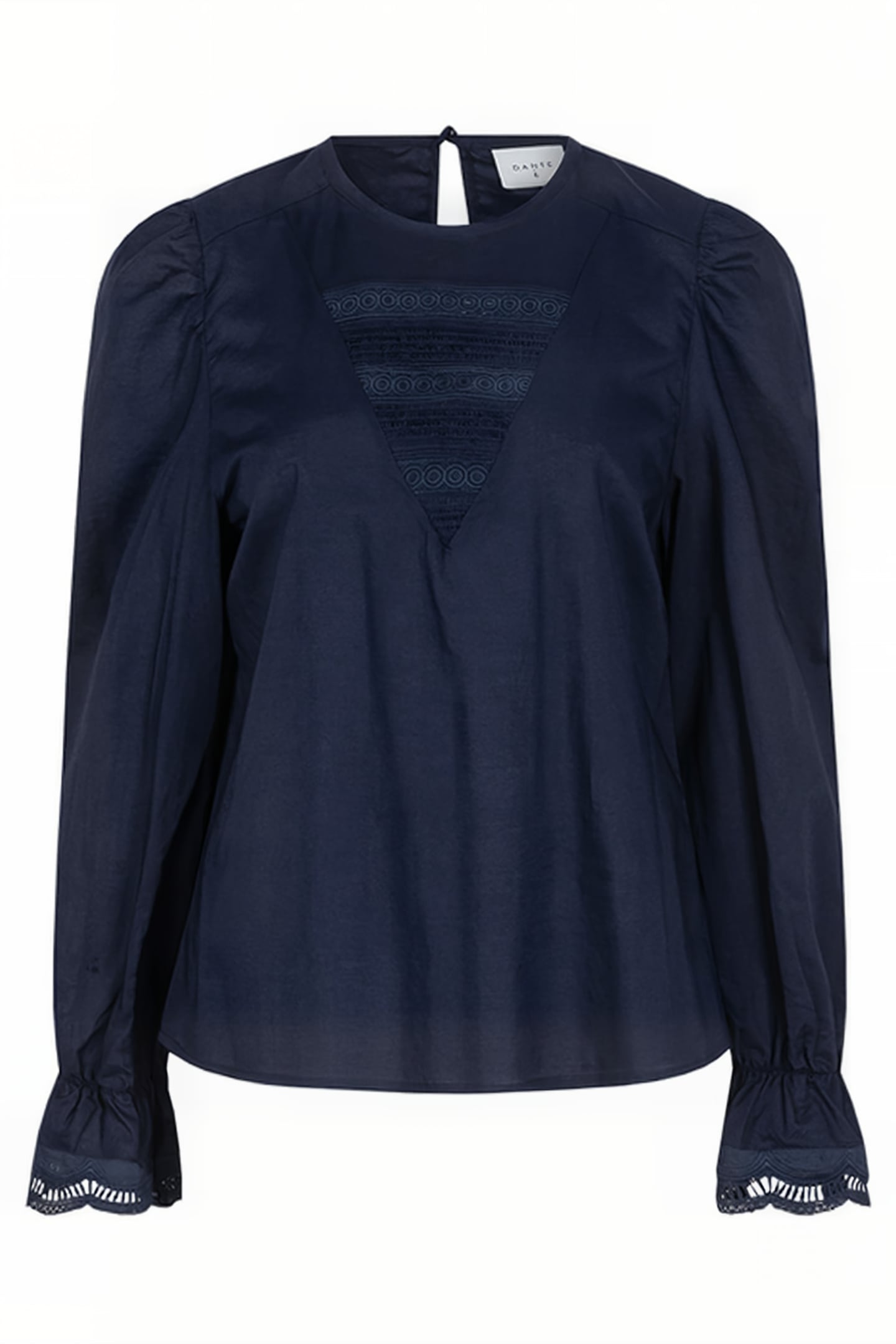 SHAUNA SMOCKED LACE TOP SAPPHIRE BLUE 3