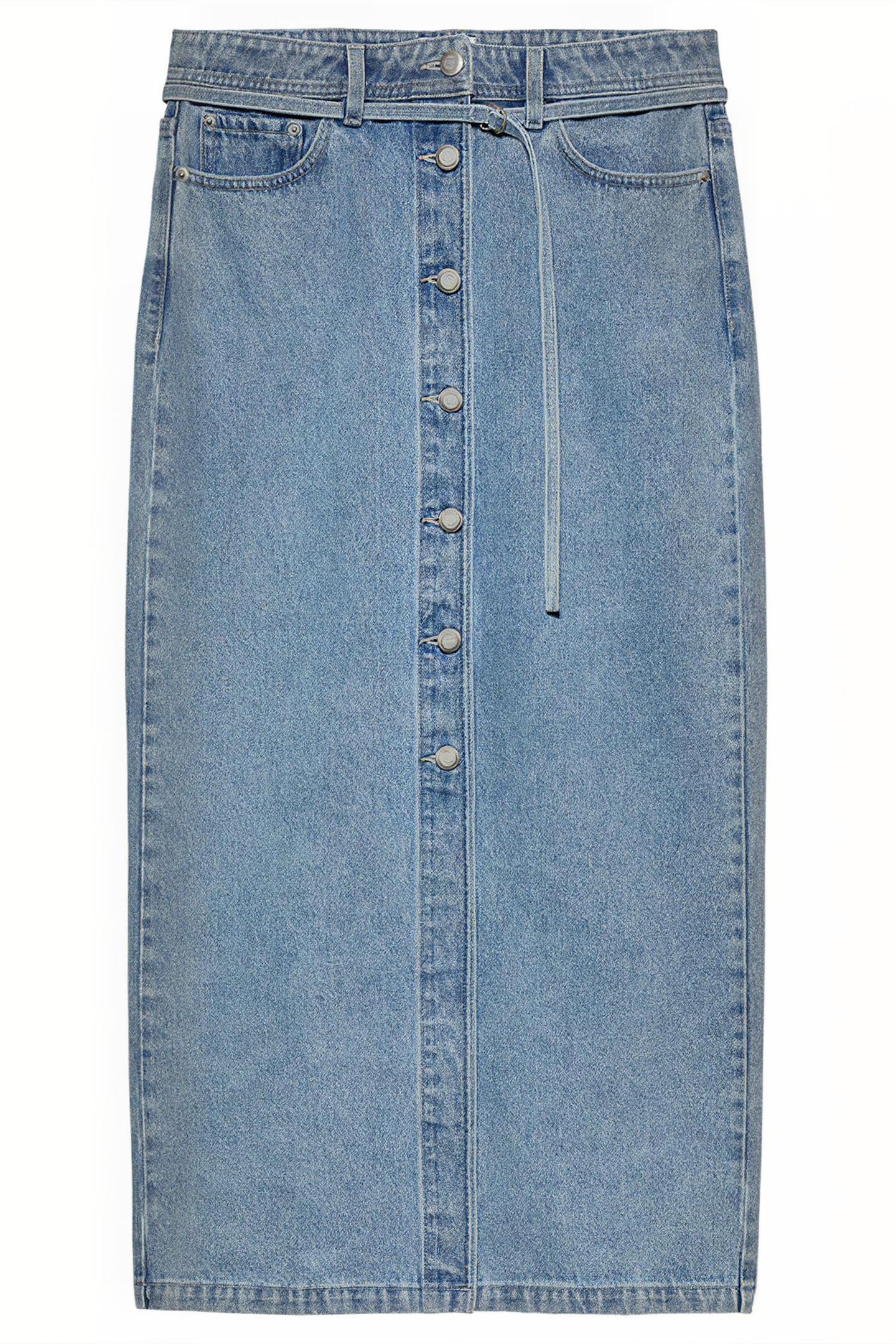 BUTTON UP DENIM SKIRT STARLIGHT BLUE 3