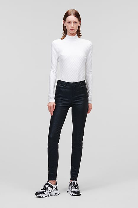 SHINY SKINNY DENIM PANTS METALIC 1