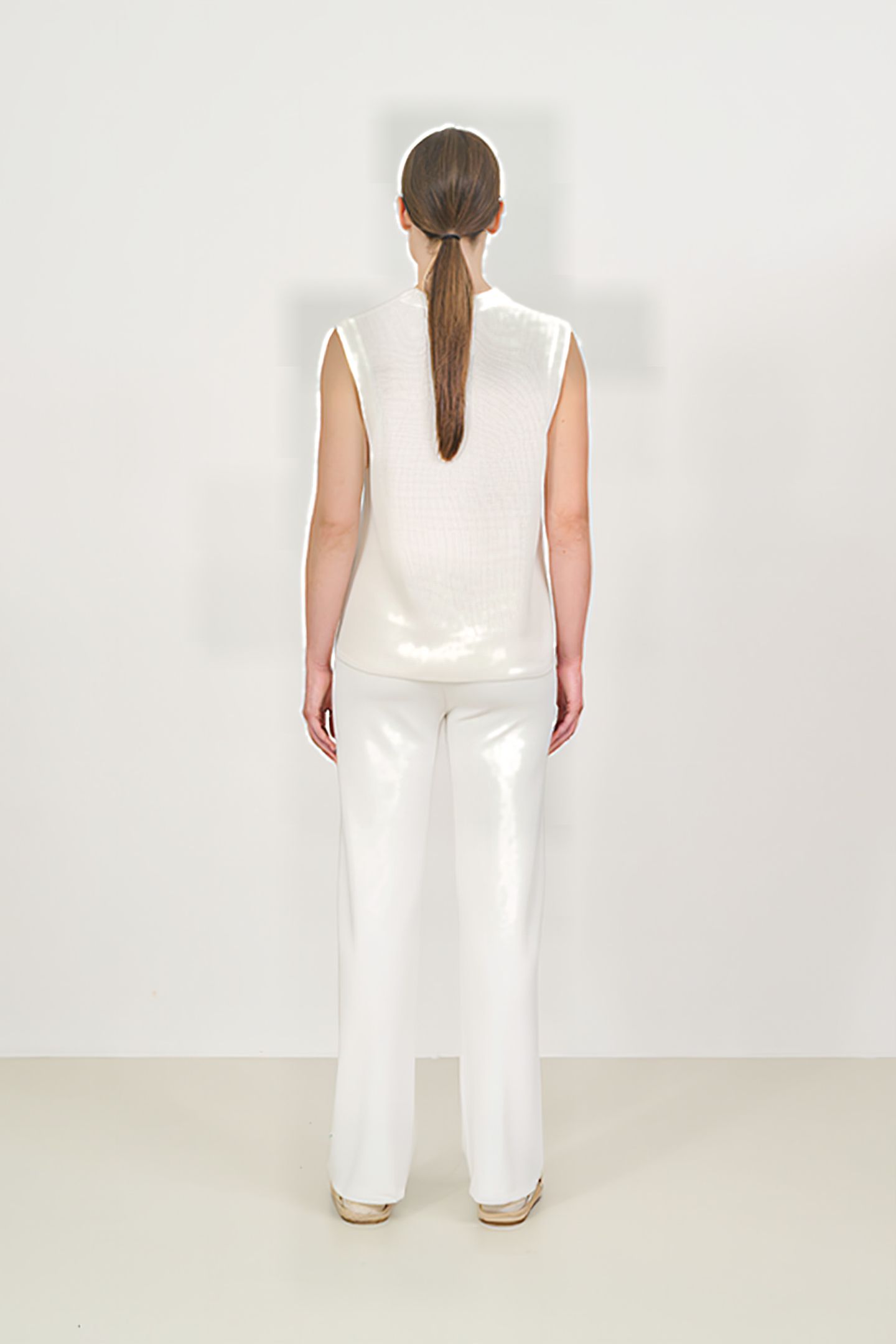 FOREST ESSENTIEL FLARED PANTS MARSHMELLOW 2