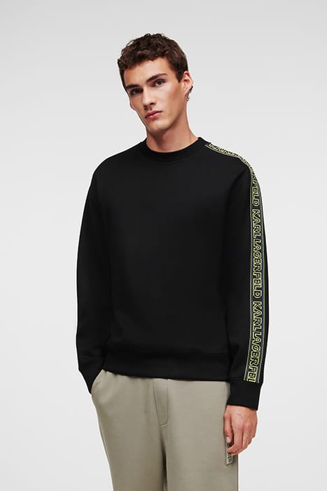 LOGO TAPE SWEATSHIRT BLACK 1