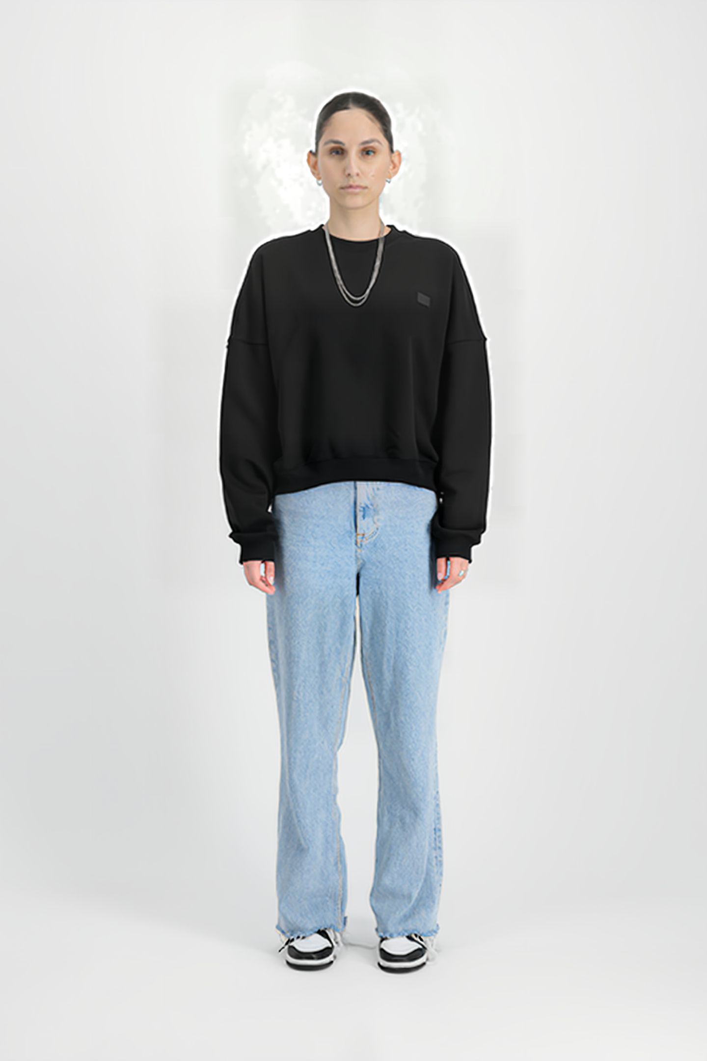 ALPHA ESSENTIALS RL SWEATER BLACK 1