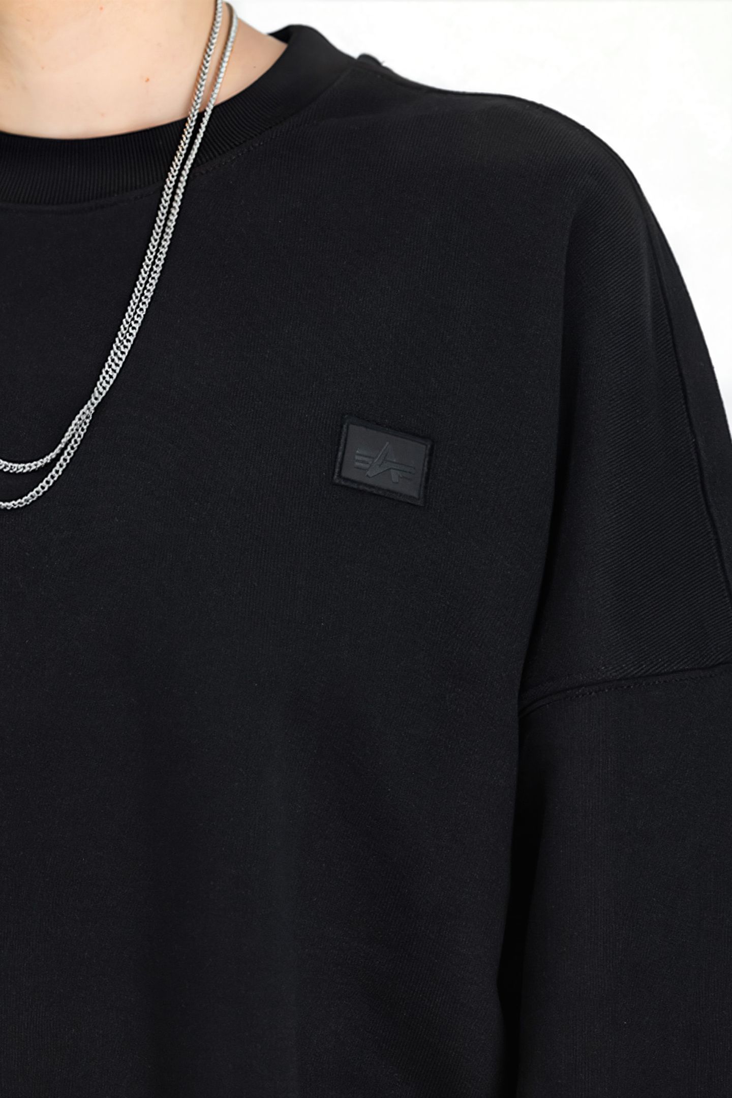 ALPHA ESSENTIALS RL SWEATER BLACK 7