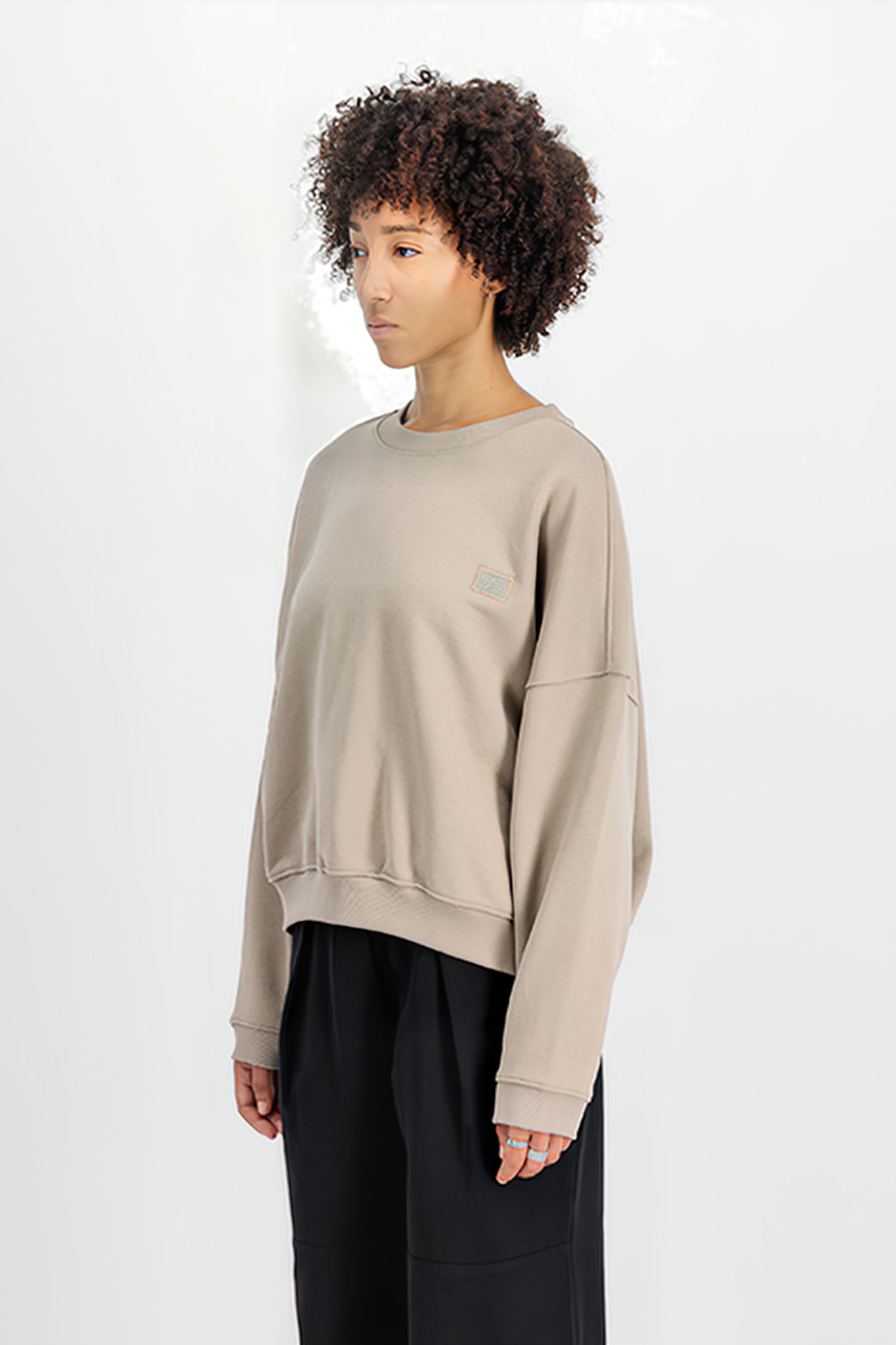 ALPHA ESSENTIALS RL SWEATER VINTAGE SAND 5