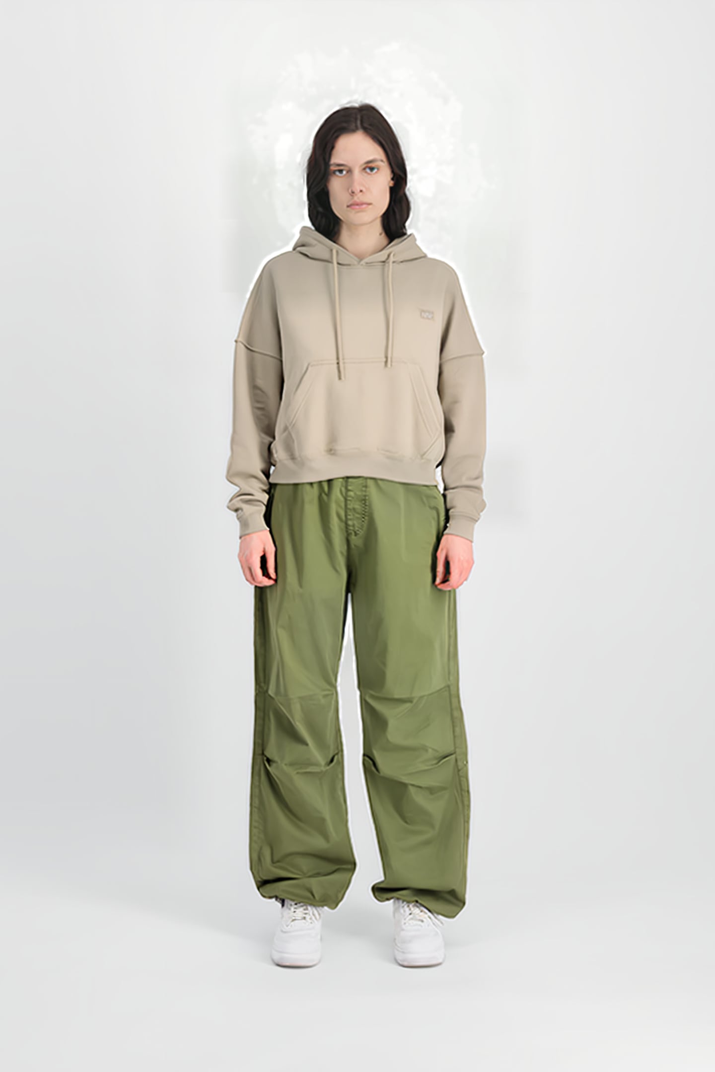 ALPHA ESSENTIALS RL HOODIE VINTAGE SAND 1