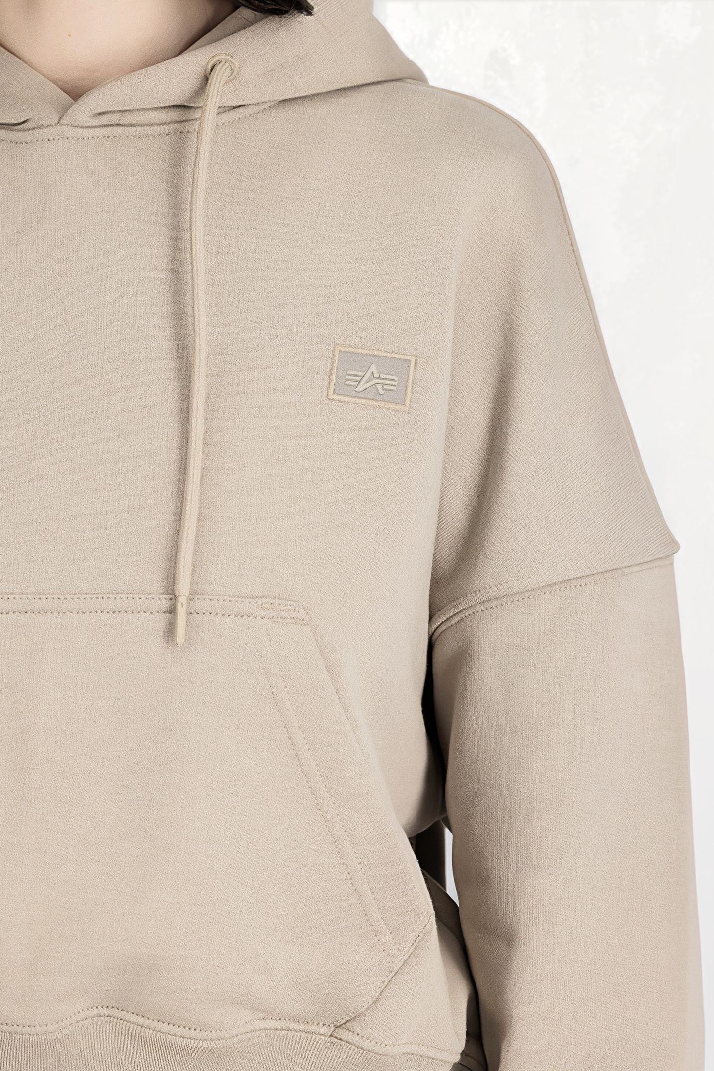 ALPHA ESSENTIALS RL HOODIE VINTAGE SAND 7