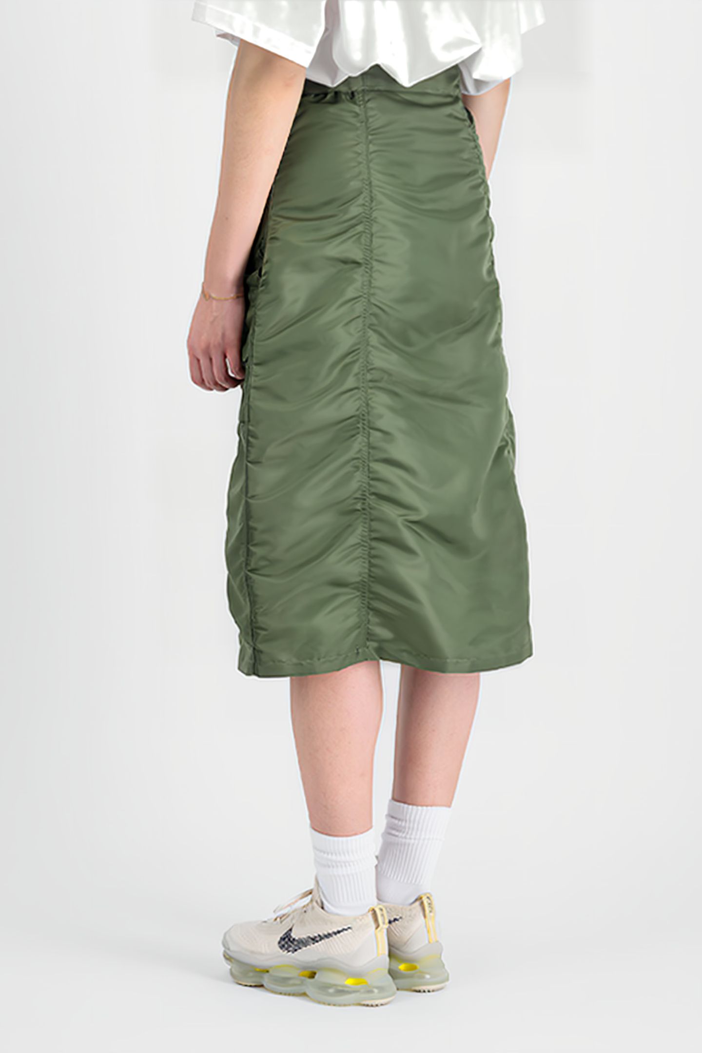 MA-1 MIDI SKIRT SAGE-GREEN 2