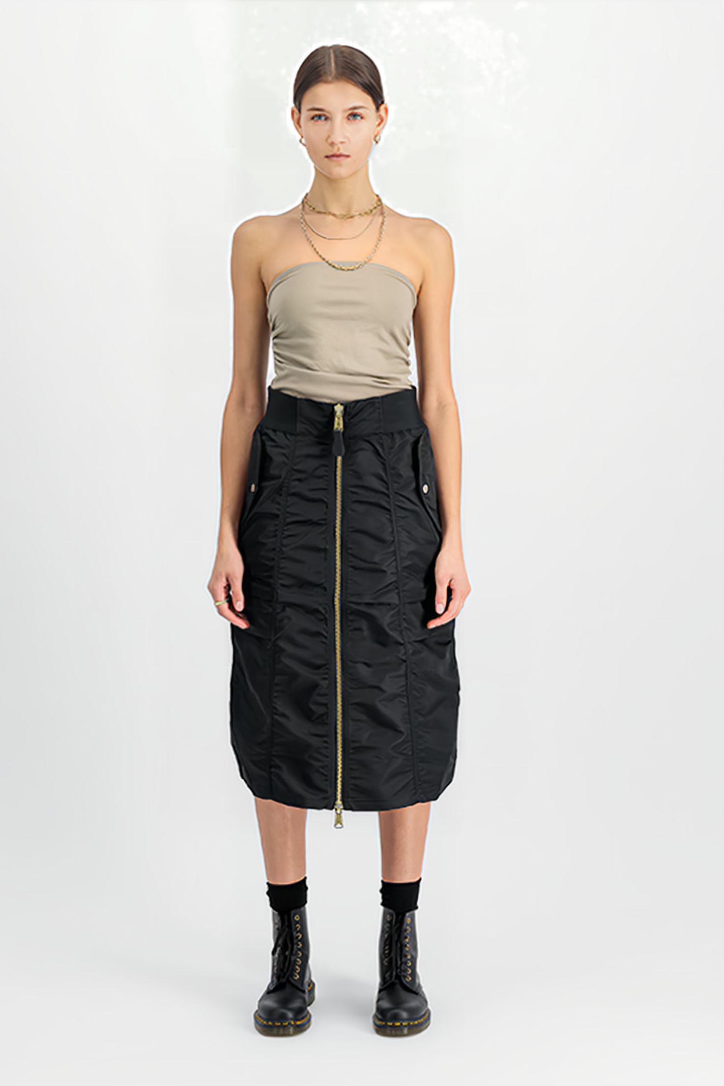 MA-1 MIDI SKIRT BLACK 3