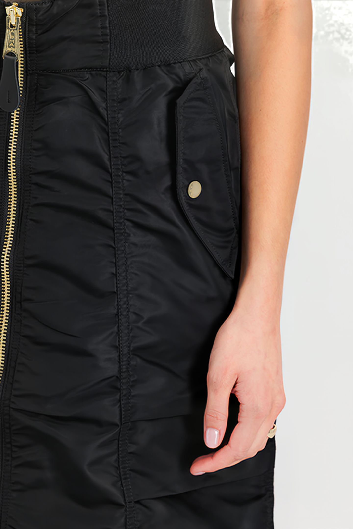 MA-1 MIDI SKIRT BLACK 8