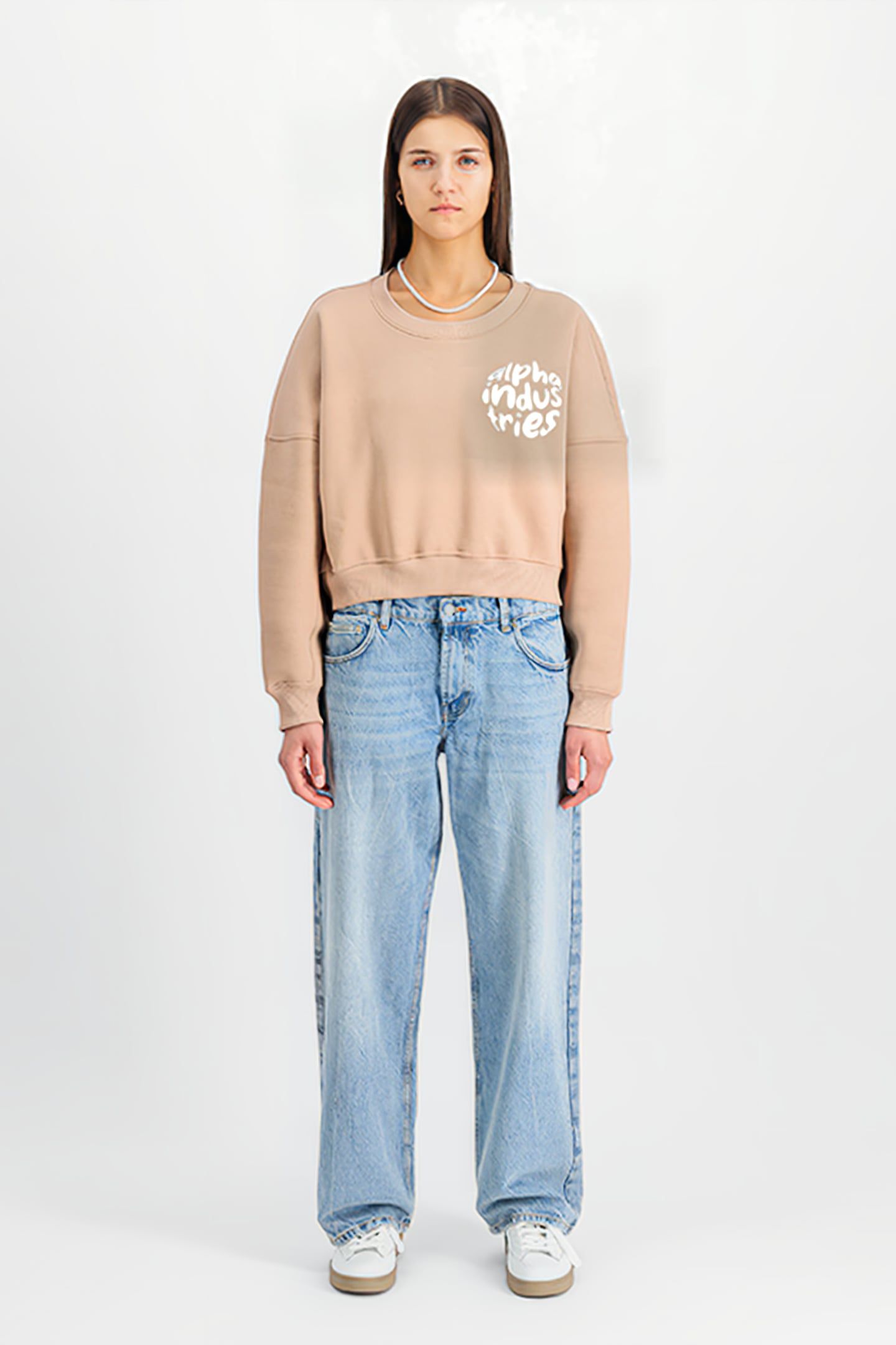 LOGO SWEATER DUSTY CORAL 1