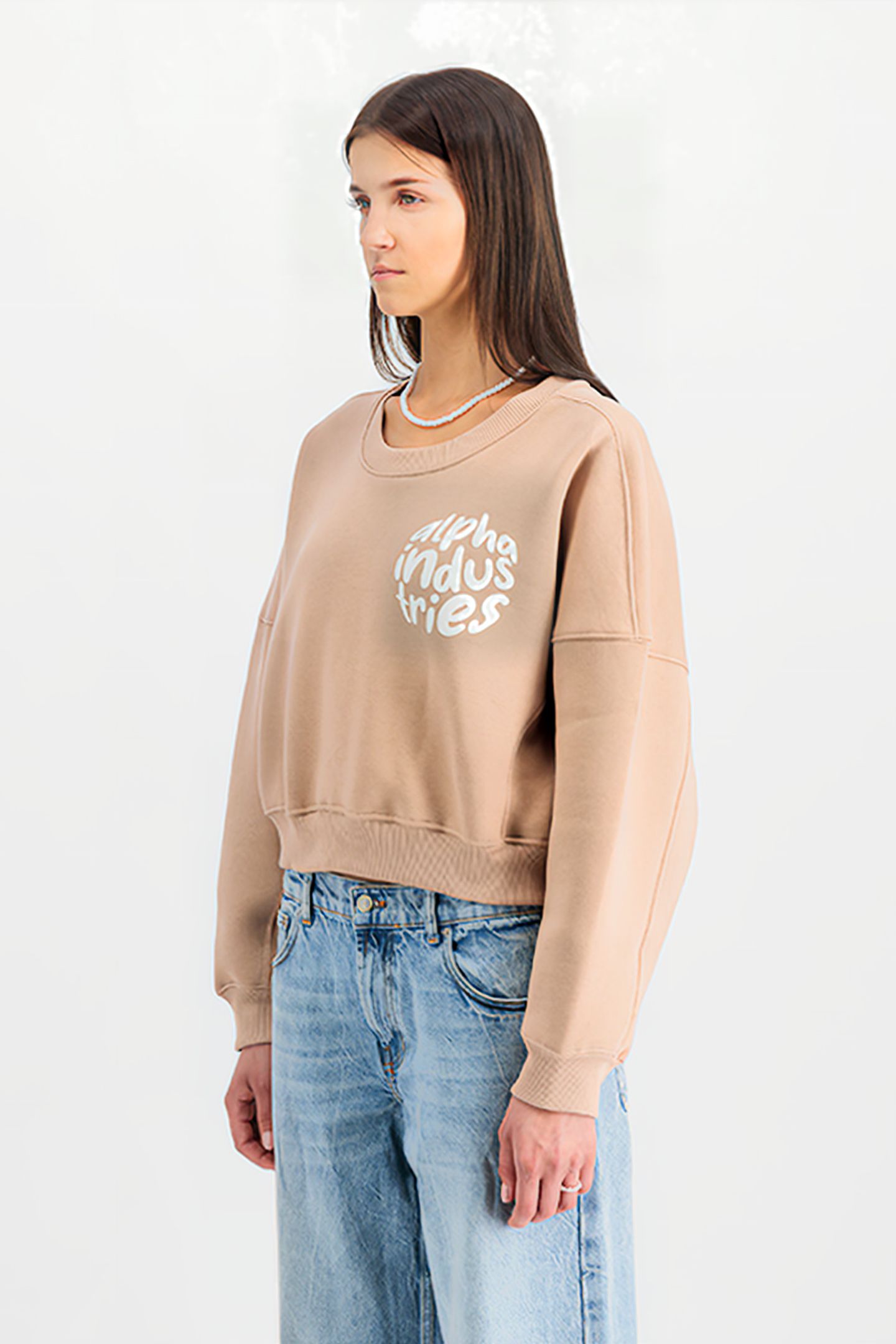 LOGO SWEATER DUSTY CORAL 5