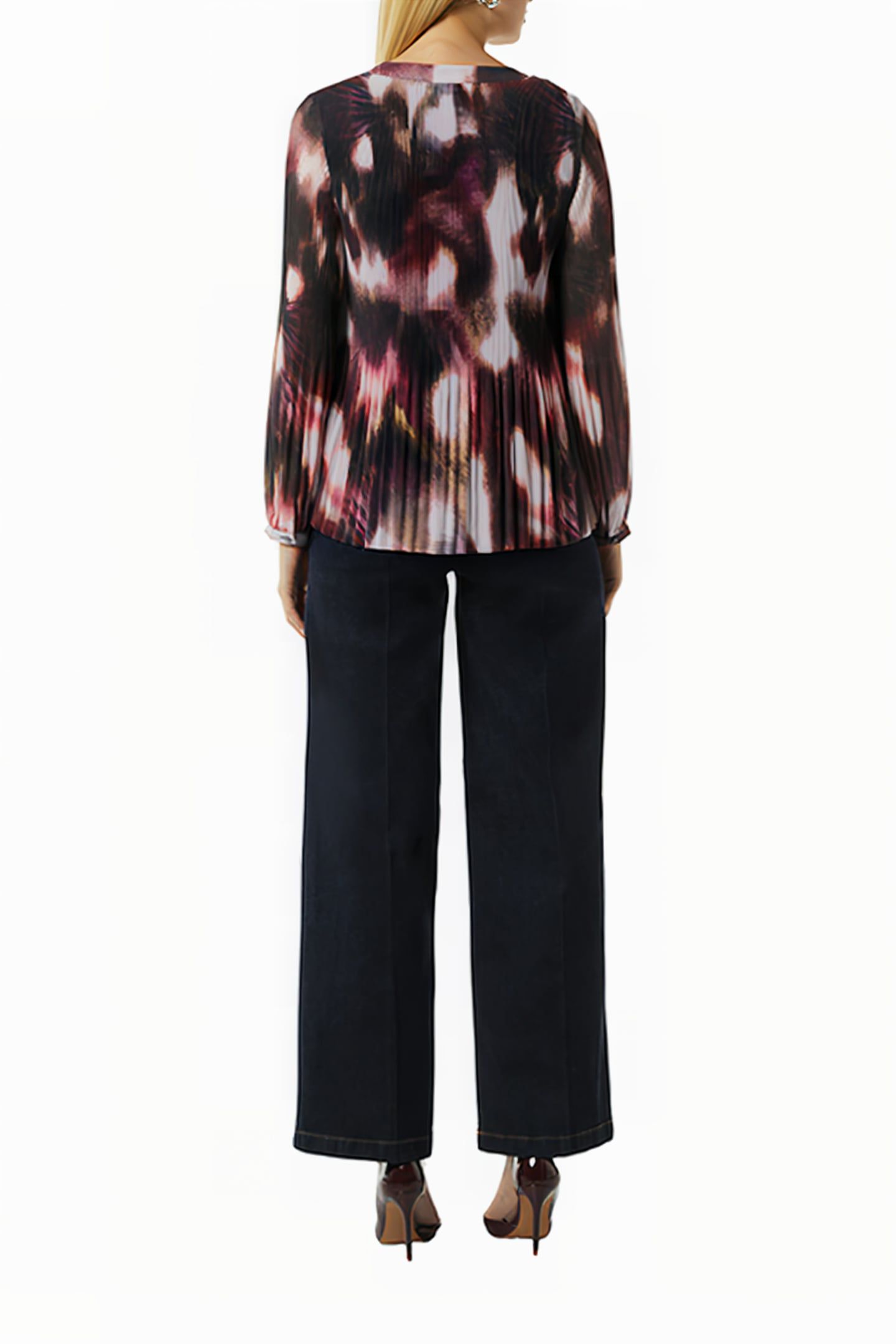 COMMA BLOUSES PLUM AOP 2