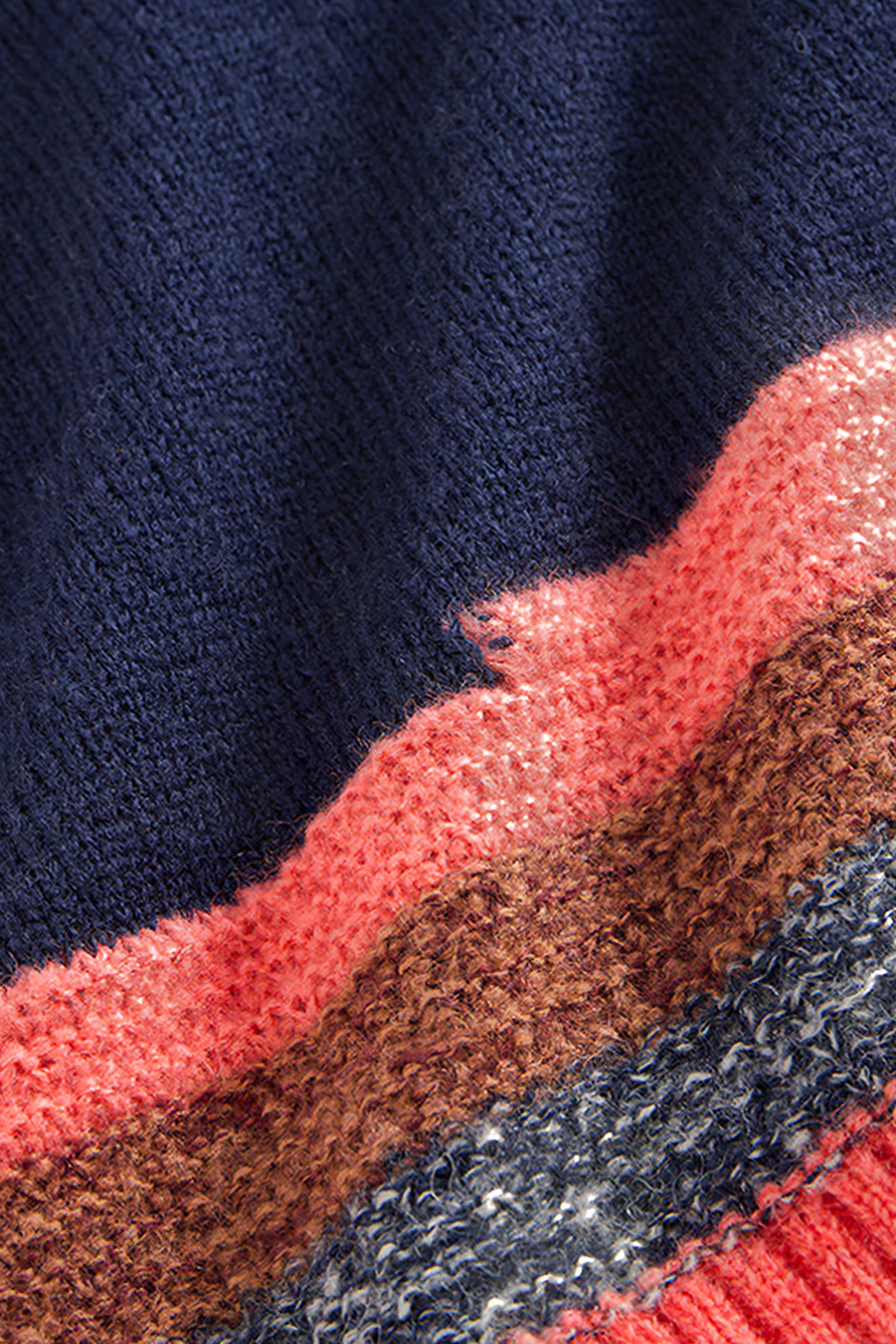 V NECK STRIPE TANK NAVY MULTI 6