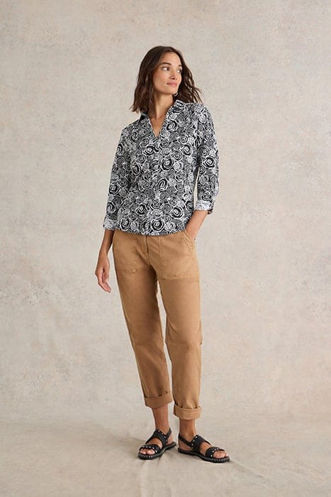 ANNIE JERSEY SHIRT BLACK PRINT 1