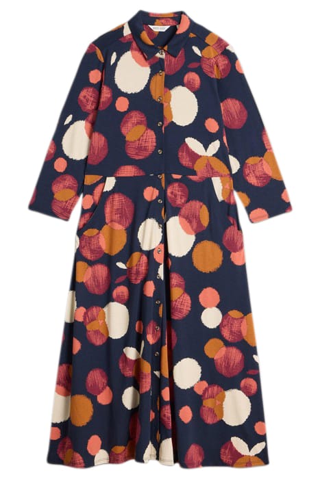 RUA JERSEY SHIRT DRESS NAVY PRINT 3