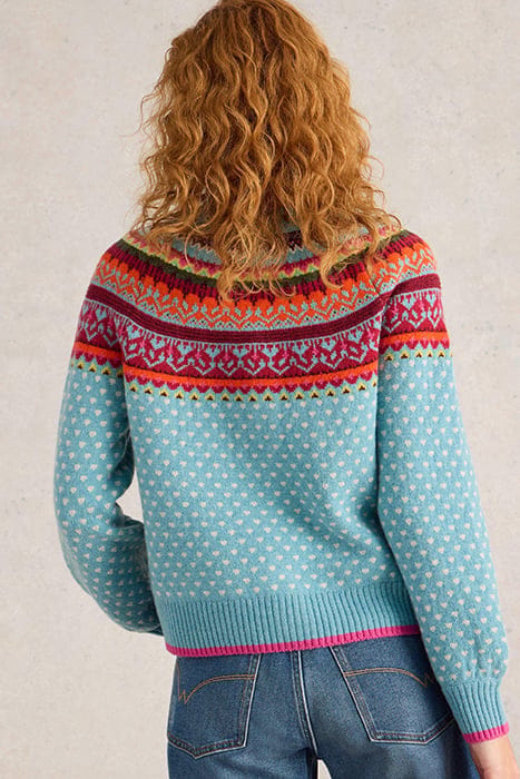 MINI HEART CARDI BLUE MULTI 2