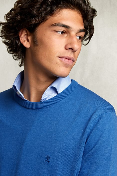 BASIC CREW NECK PULLOVER EXOTIC BLUE MIX BLUE 3
