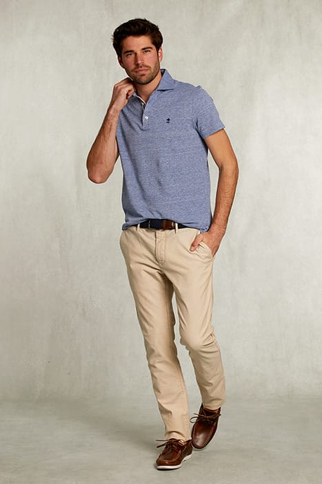 CUSTOM FIT COTTON POLO ANON BLUE MIX BLUE 3