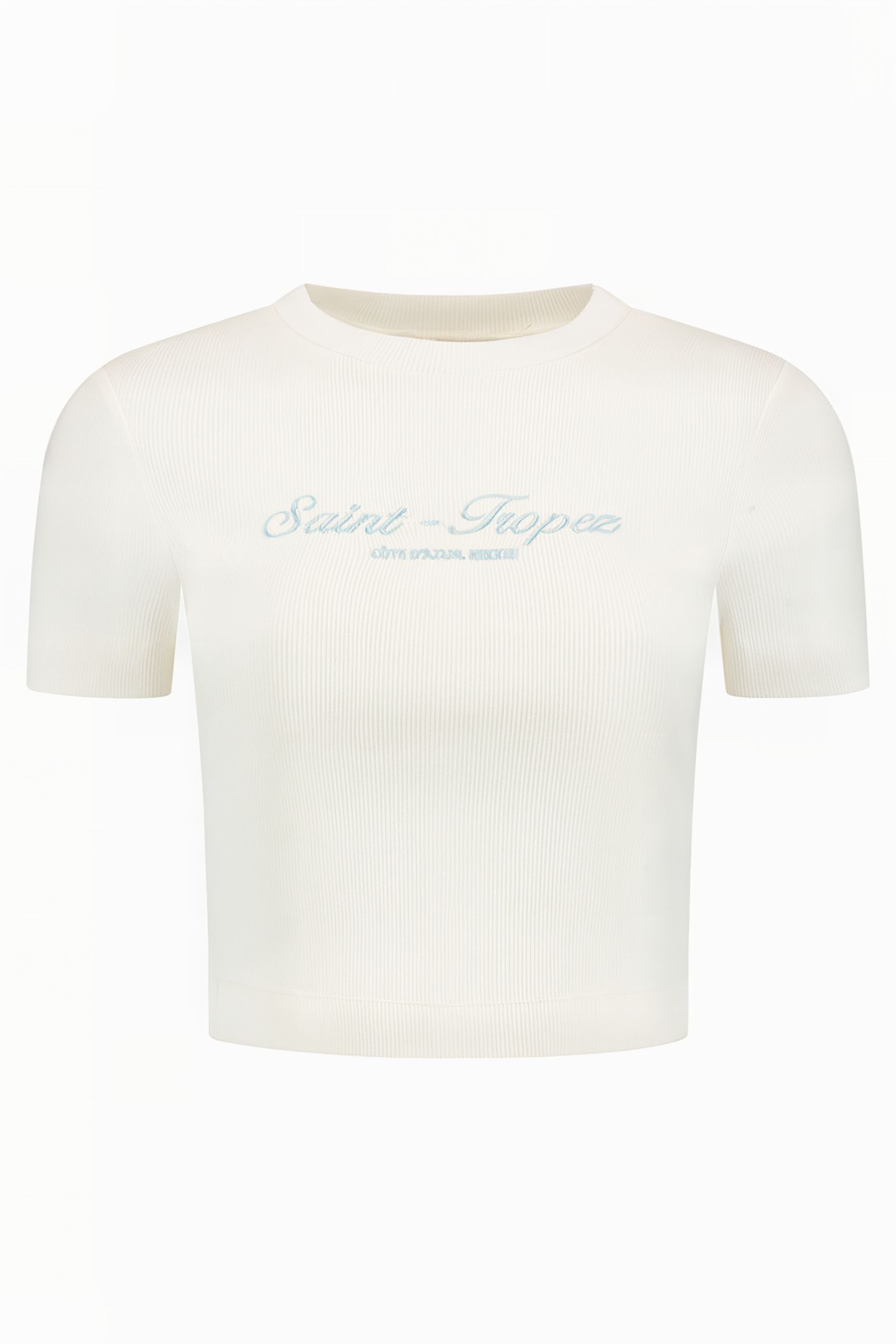 SAINT TROPEZ RIB TOP STAR WHITE 2