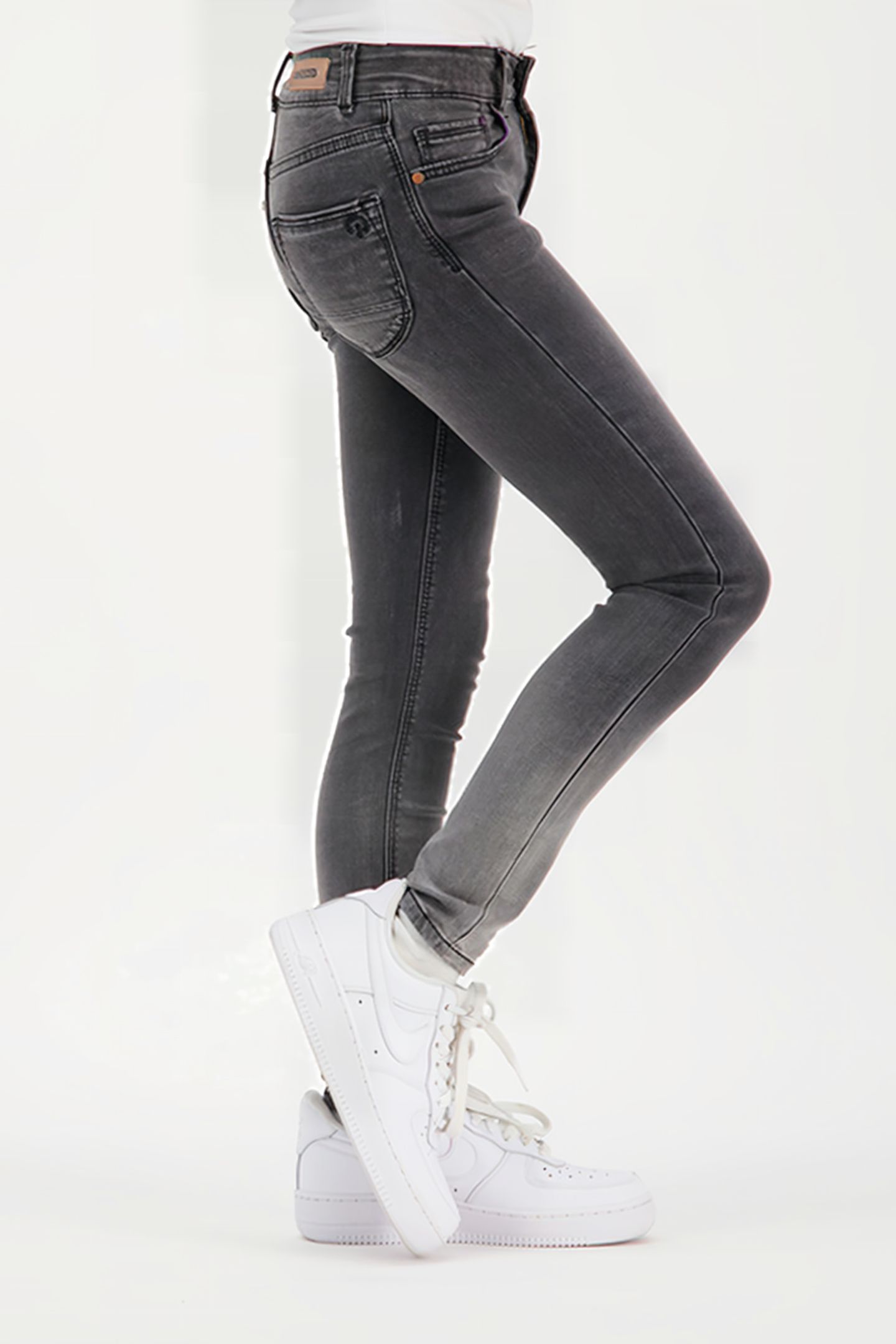 GIRLS CHELSEA JEANS DARK GREY STONE 5