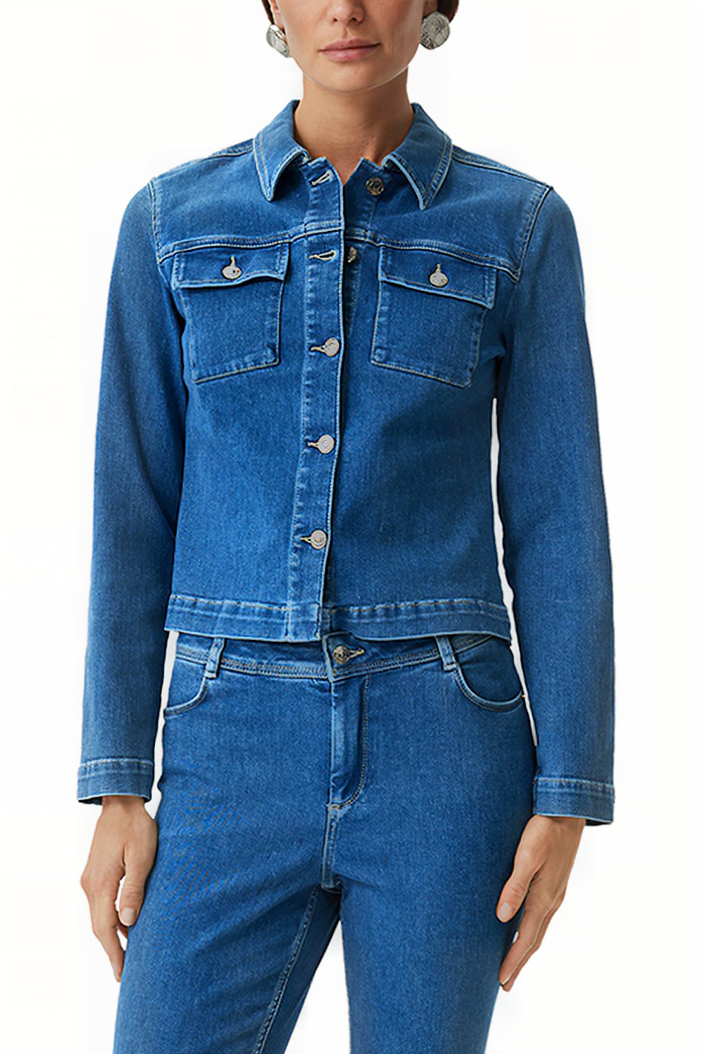 COMMA JACKETS INDOOR BLUE-DENIM 1