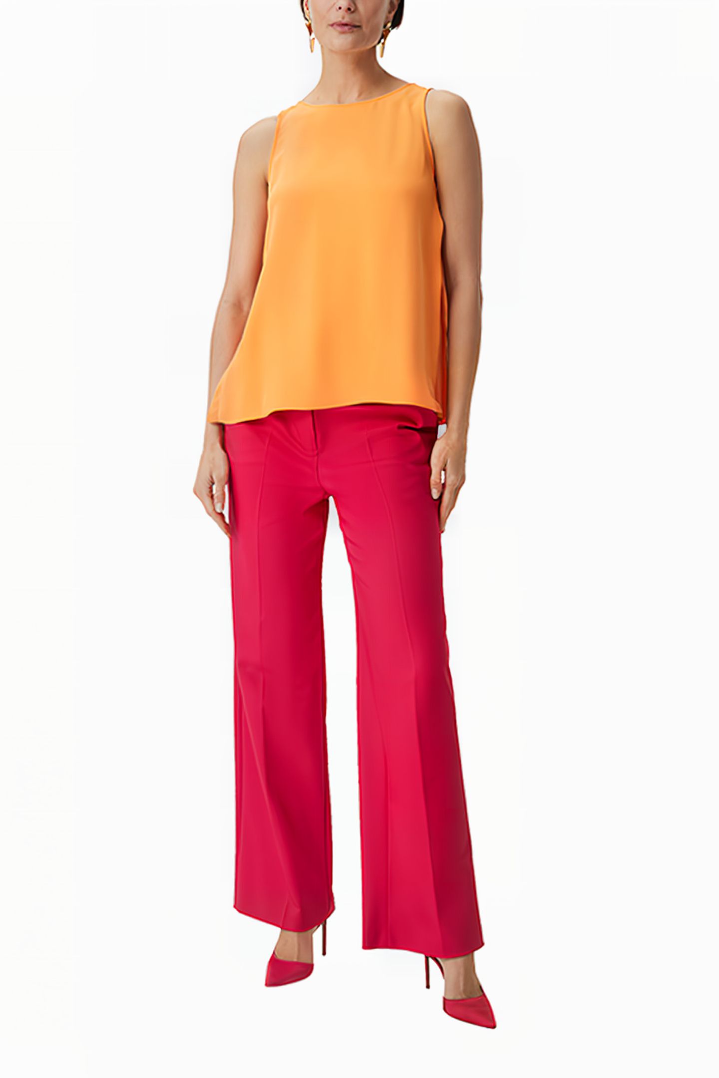 COMMA BLOUSES SLEEVELESS ORANGE 3