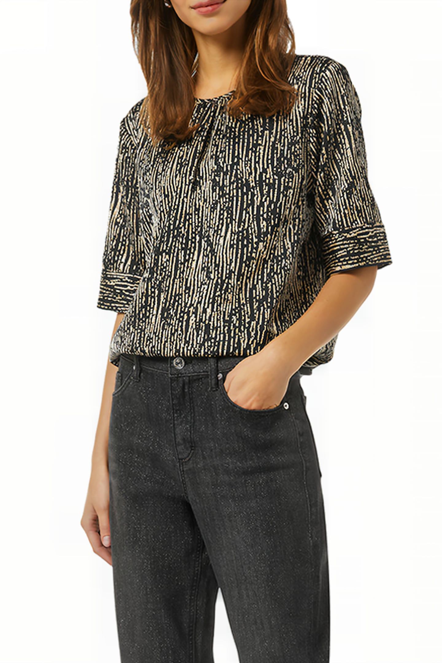 COMMA BLOUSES BLACK 1