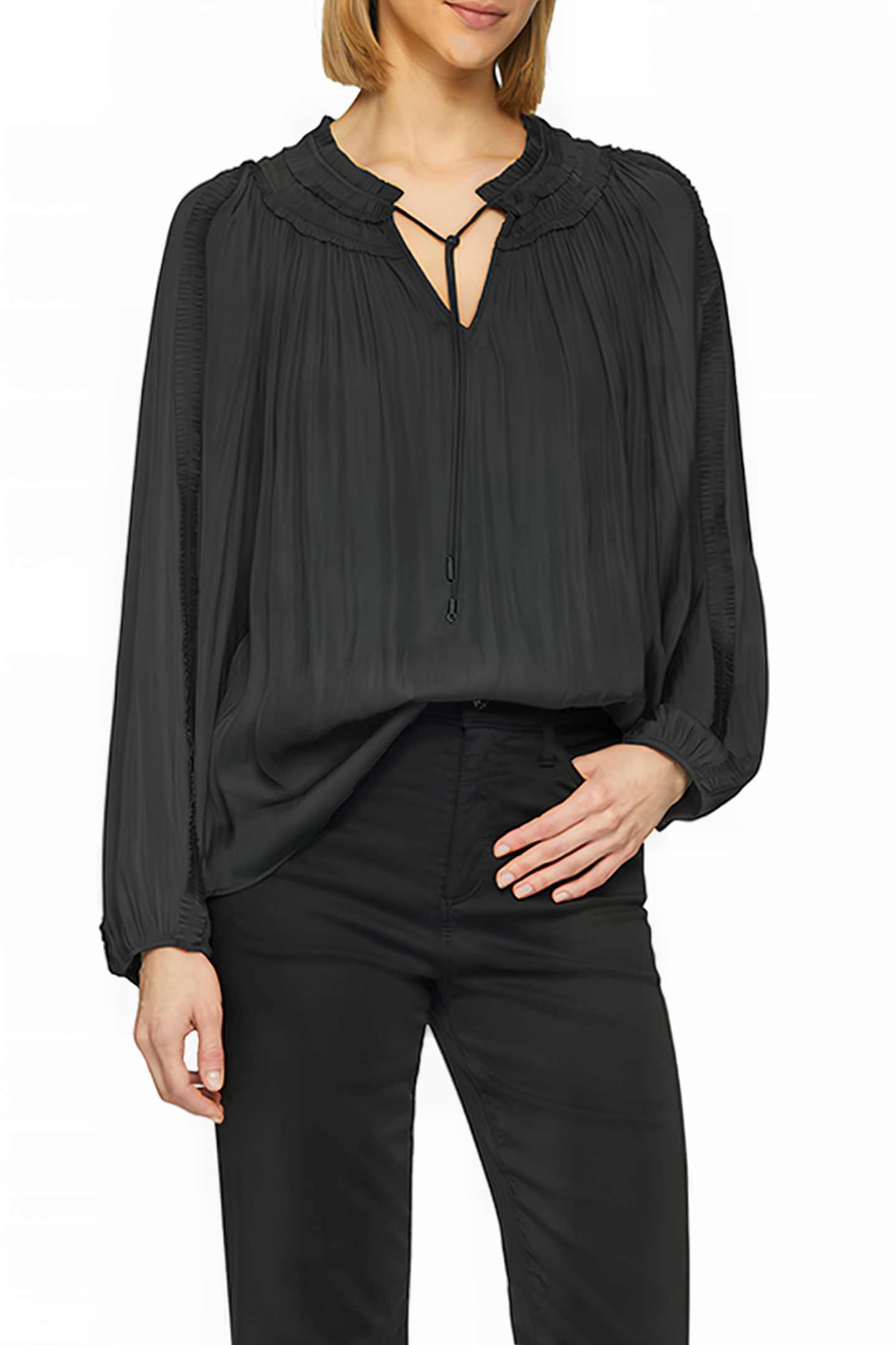 S.OLIVER BLOUSES BLACK 1