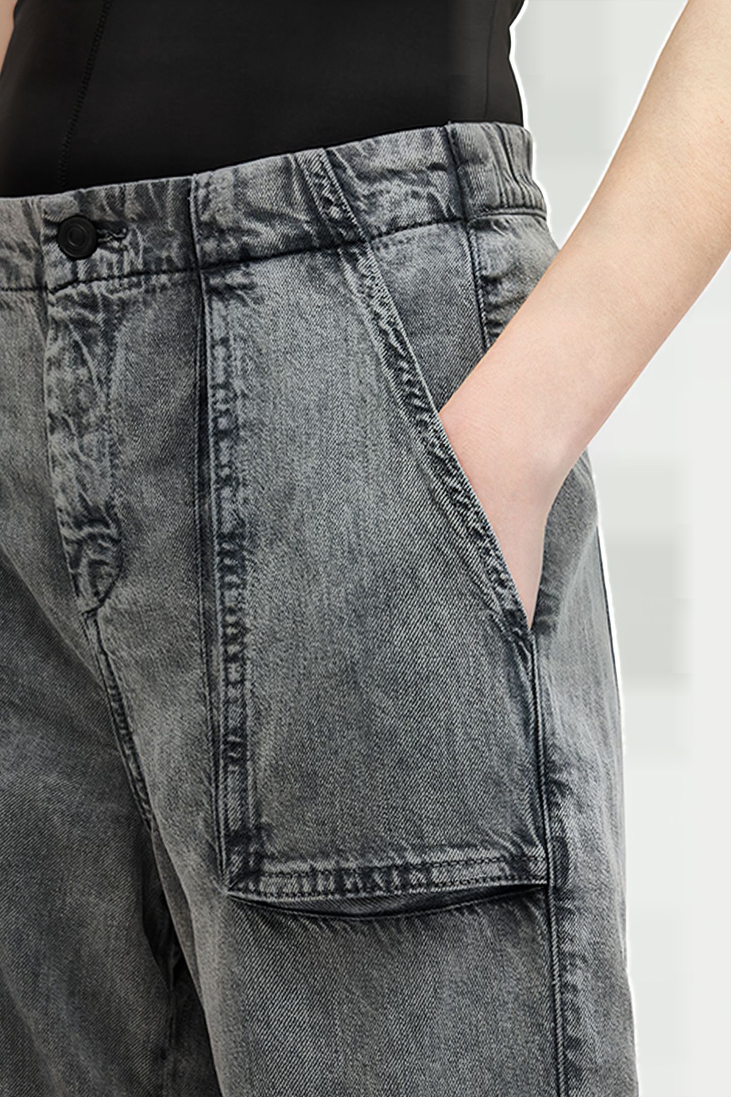 FRIEDA DENIM TROUSER ANTHRACITE 6