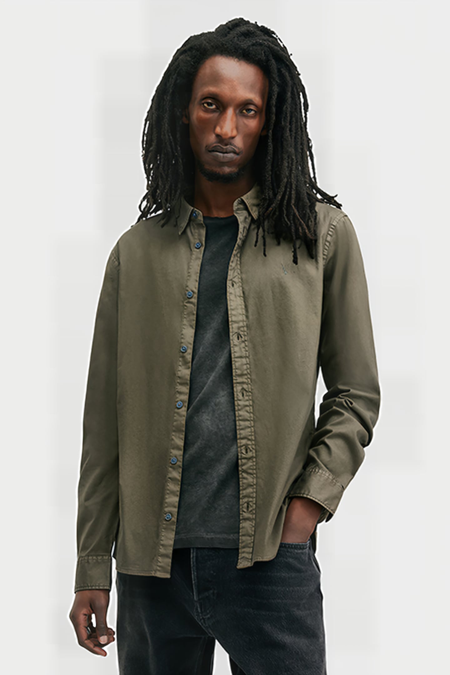HAWTHORNE LS SHIRT CAGE BROWN 1