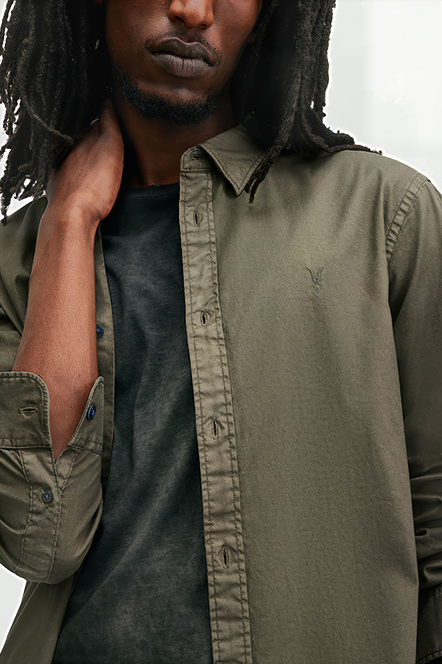 HAWTHORNE LS SHIRT CAGE BROWN 5