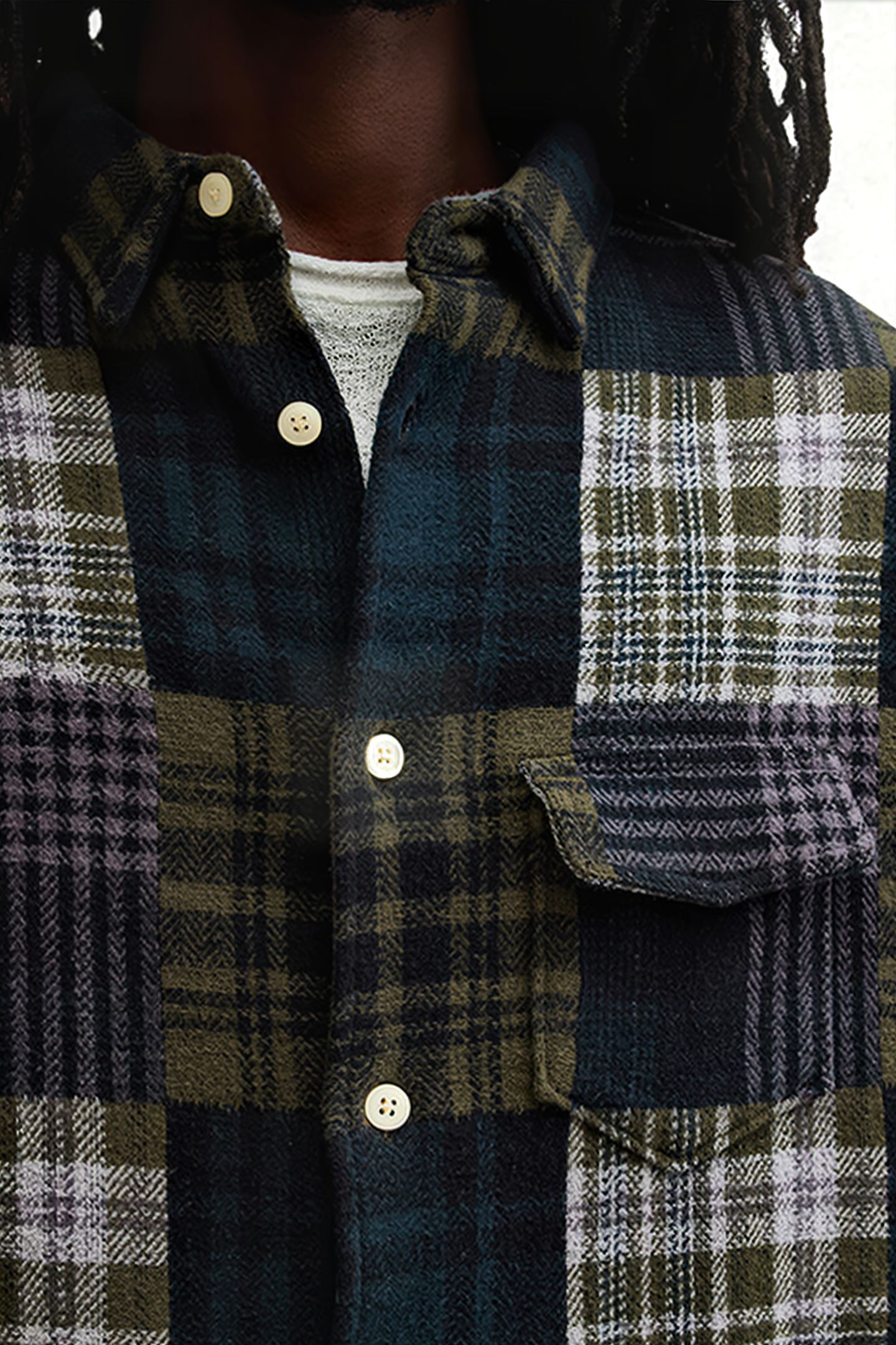 HOPTON LS SHIRT KHAKI GREEN 9