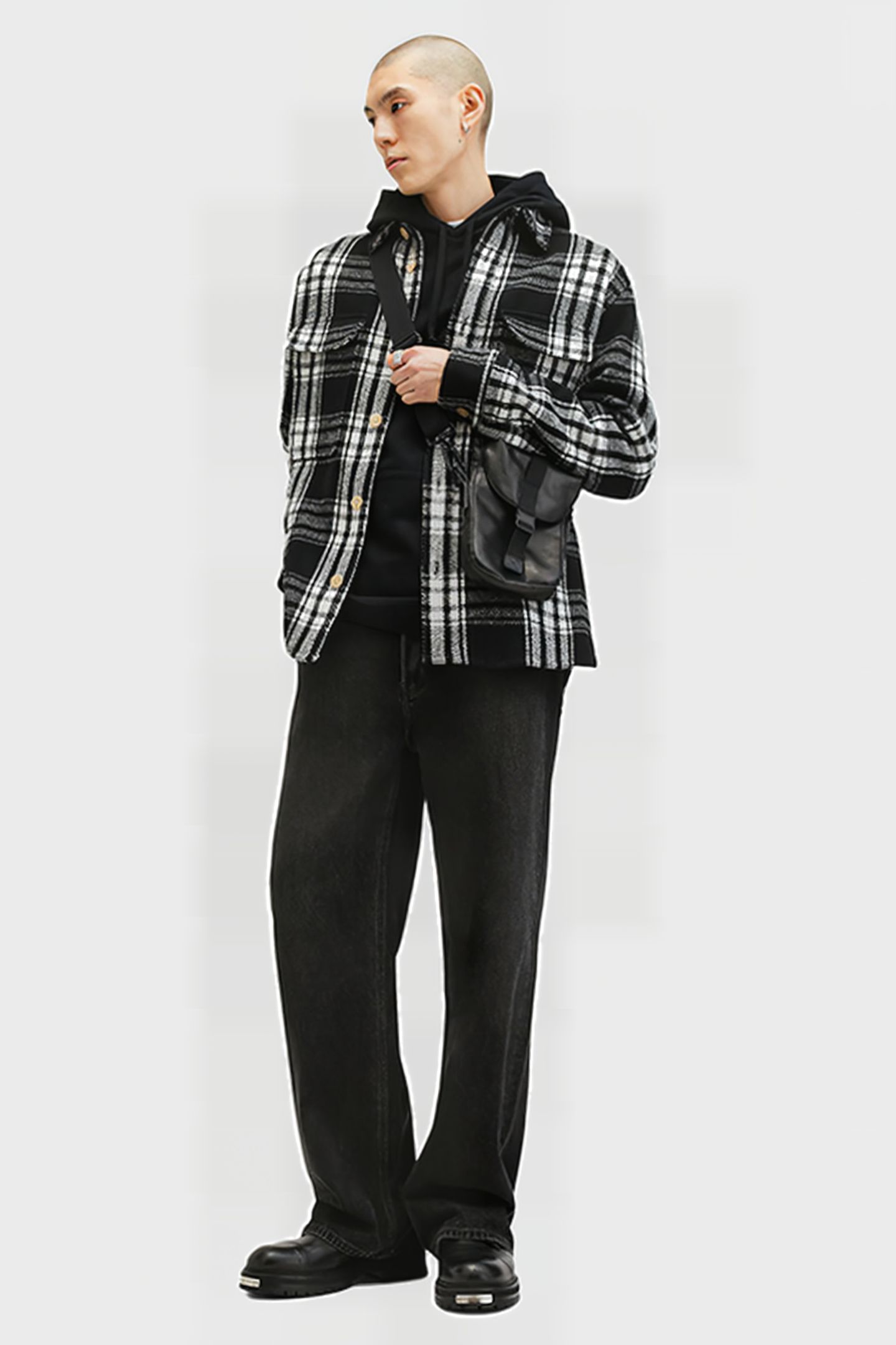 IMBER LS SHIRT BLACK/ECRU WHITE 5