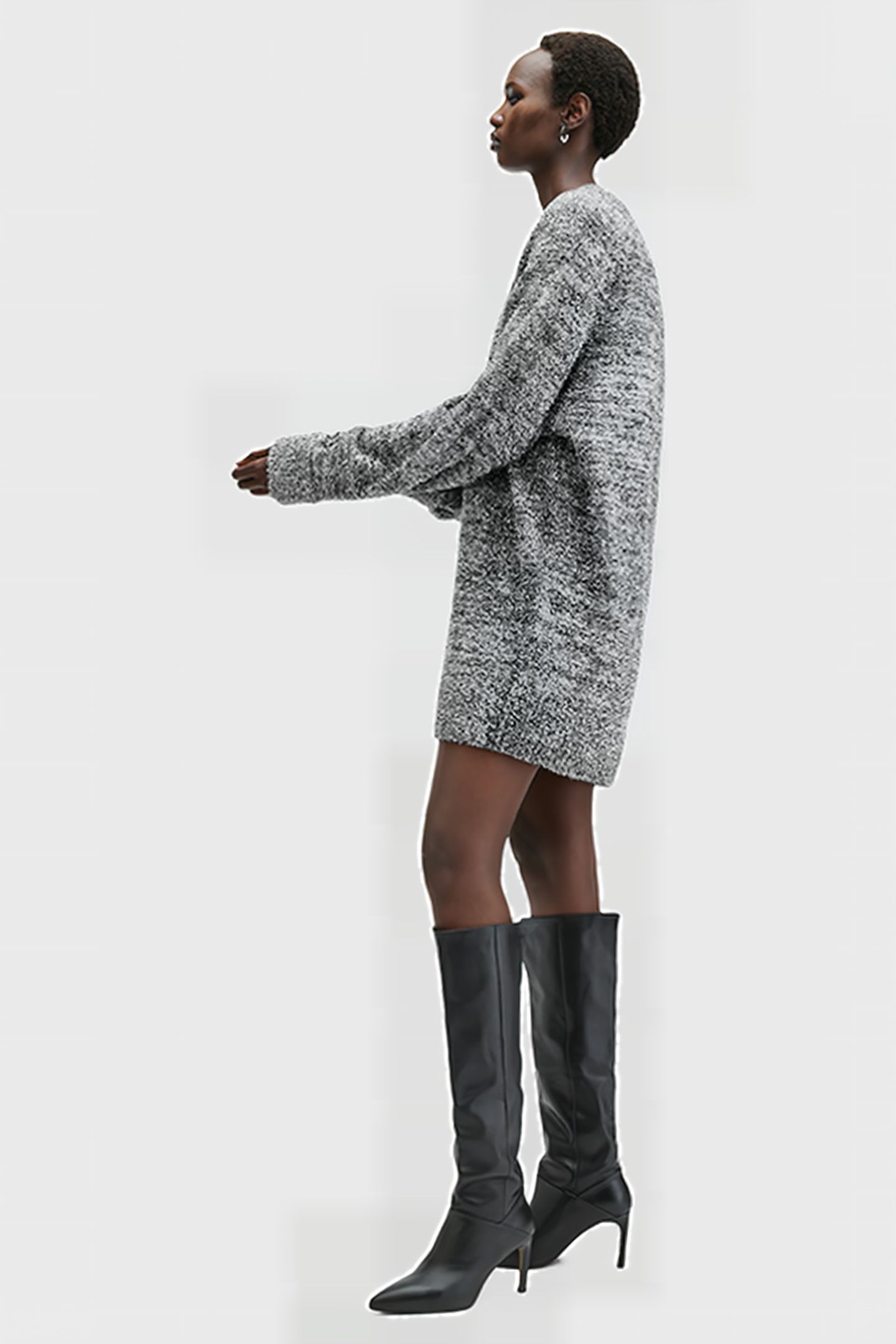 DAZZLE JUMPER DRESS GUNMETAL GREY 5