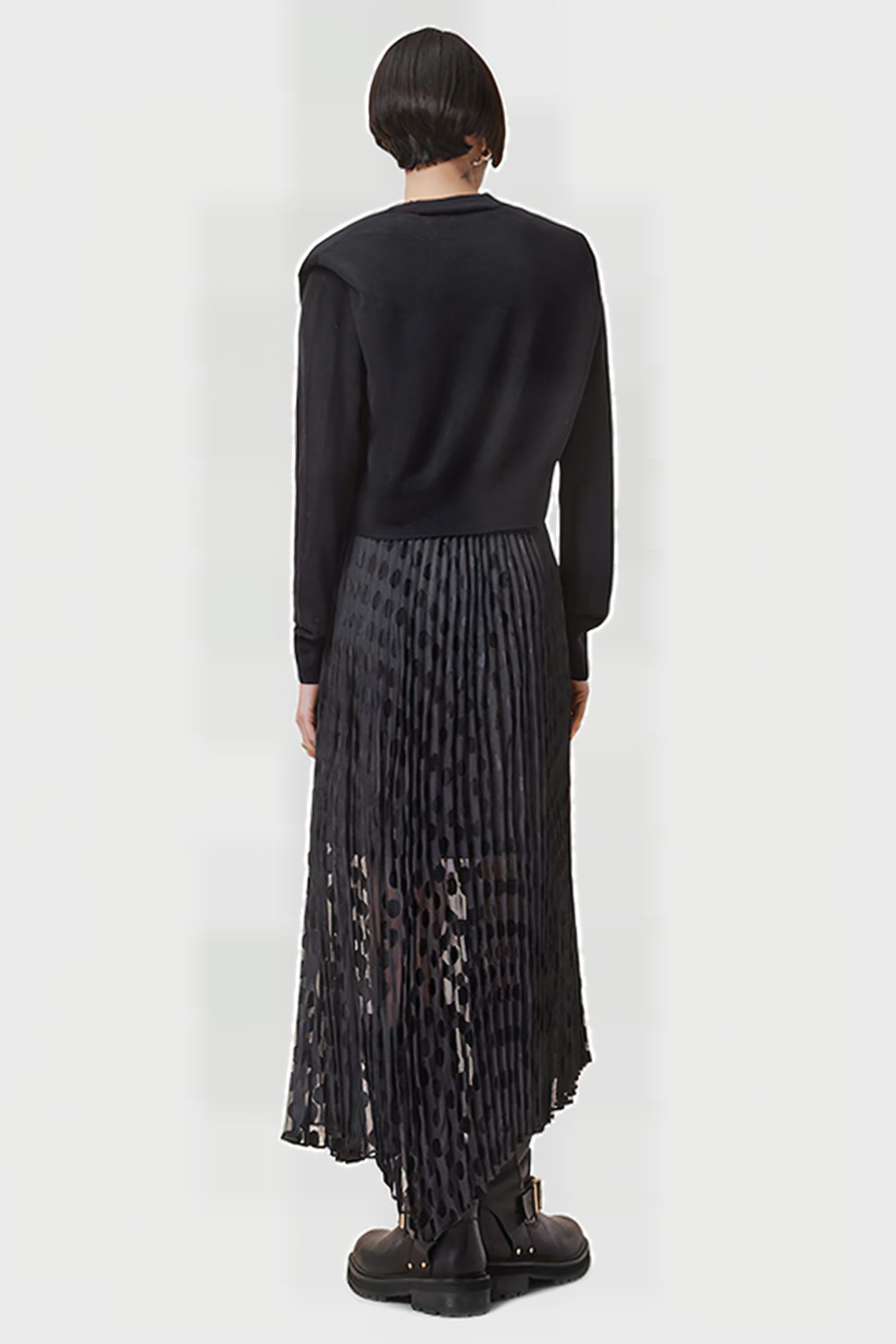 LEIA DOTT DRESS BLACK 2